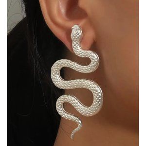 "Basilisk" Stud Earrings Snake Zinc Alloy Dangle Drop Earrings